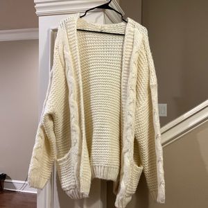 Chunky sweater cardigan, large, oversized